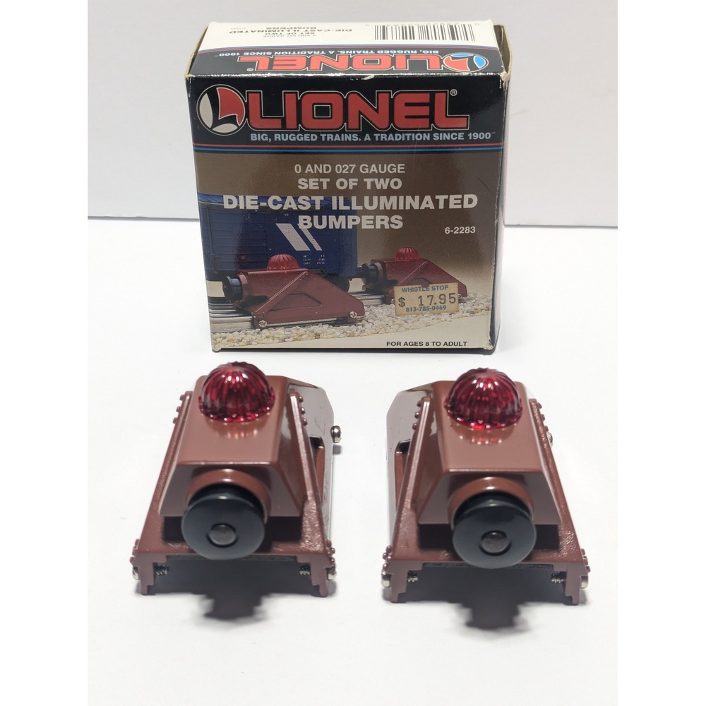 Lionel Vintage O and O27 Gauge Set of Two Die-Cast Illuminated Bumpers 6-2283